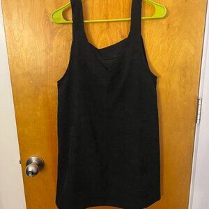 Black corduroy pinafore dress (size S, new)